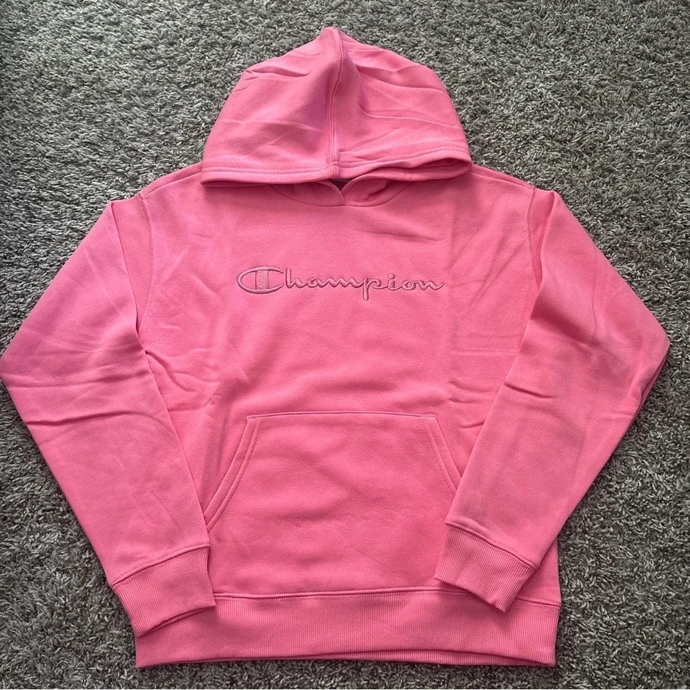 Champion Pink Embroidered Script Hoodie